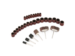 Conjunto de 30 acessórios para ferramentas rotativas: para jeans, polimento e escovação de unhas, para furadeira elétrica e esmerilhadeira.