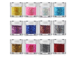 Lantejoulas Em Pó De Glitter Para Unhas Decoradas Pacote Com 12 Lantejoulas ZMDECQNA