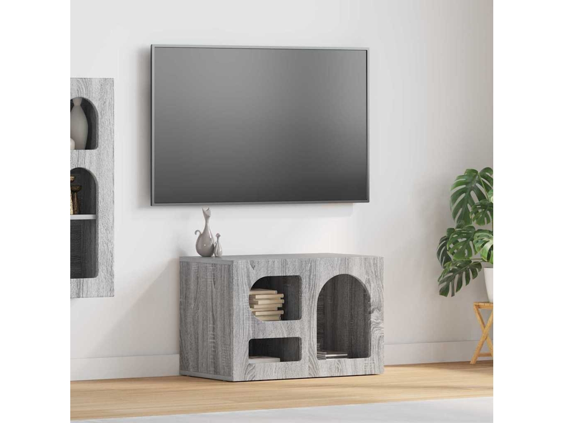 Vidaxl Gabinete Para Tv Elst 60 X 35 X 40 Cm Cinza Sonoma