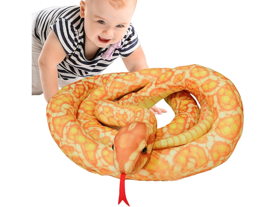 Cobra de Pelúcia Desenho Animado 90 Cm, Material Macio, Design Realista, Acessório Divertido para CHABERLU