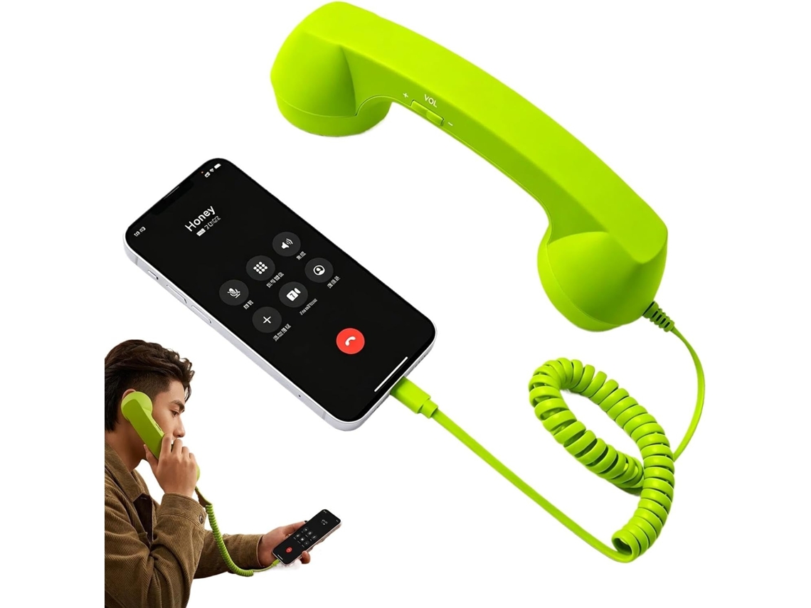 Telefone Retrô Com Fio Para Iphone E Android.