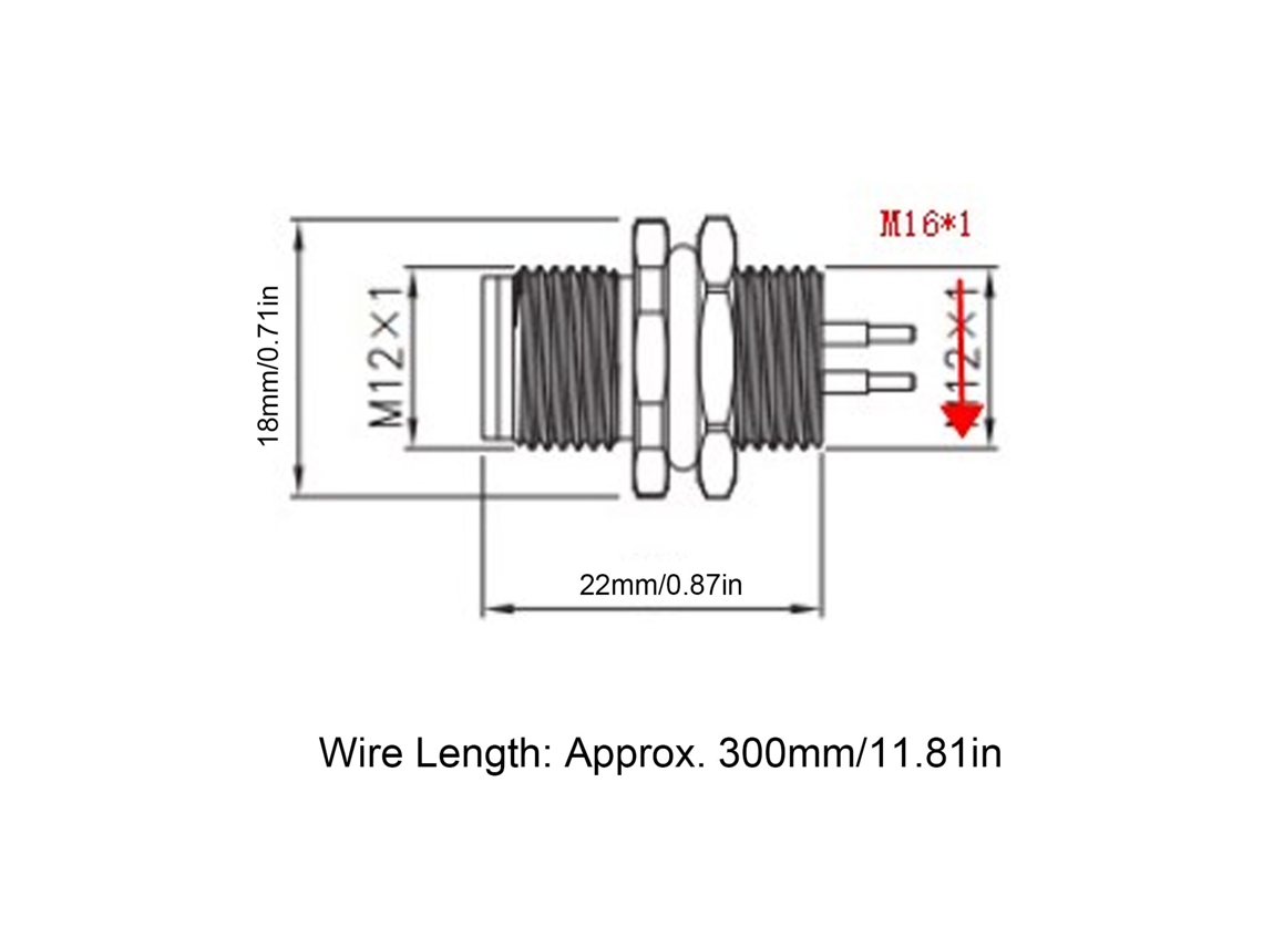 Laxiscreed Soquete De Aviação M12 4 Pinos À Prova D'água, Compatível Com 250vac/250vdc