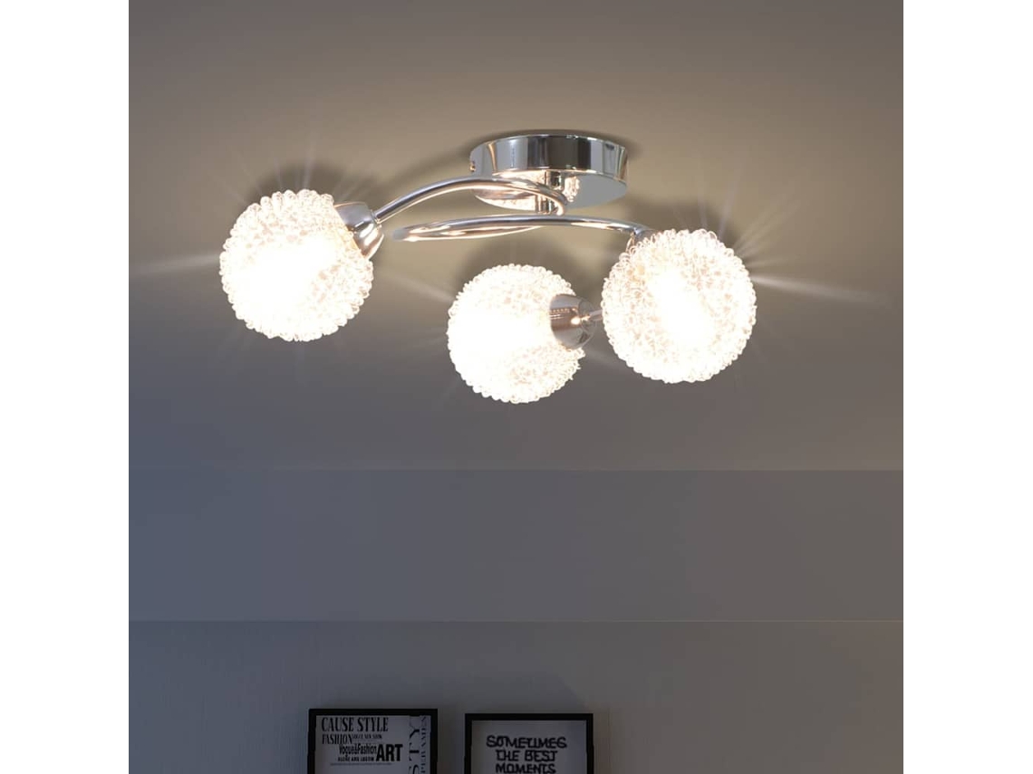 Vidaxl Candeeiro De Teto Com 3 Lâmpadas Led G9 120 W