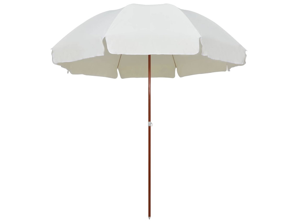 Vidaxl Guarda-sol De Jardim Com Poste De Aço 300 Cm Cor Areia