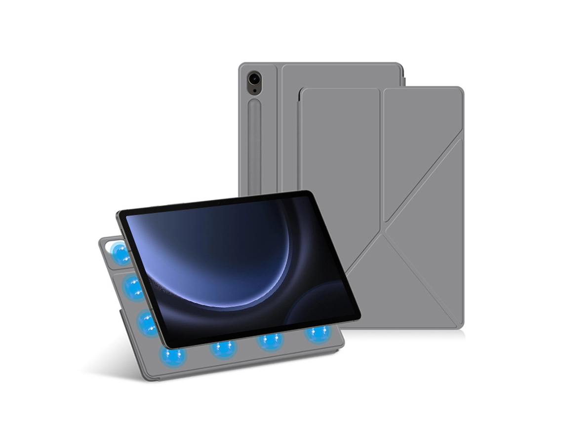 Capa Para Samsung Galaxy Tab S9 11 2023 Capa Protetora De Cor Sólida Cinza Gertiz