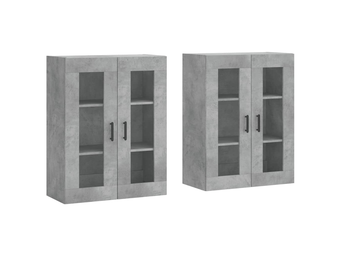 Wall Mounted Cabinet, Wall Mounted Cabinets Vidaxl Cinzeto Madeira Processada (n/a)