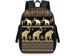 Mochila TROPICALLIFE com Estampa Étnica de Elefante para Crianças (32,5x15x44,9cm) tecido de malha