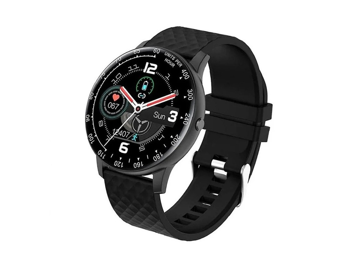 Smartwatch H30 Tracker Relógio de Pulso Pulseira Desportiva Rastreador de Atividade com Frequência Cardíaca para Homens e Mulheres Preto Yizhood