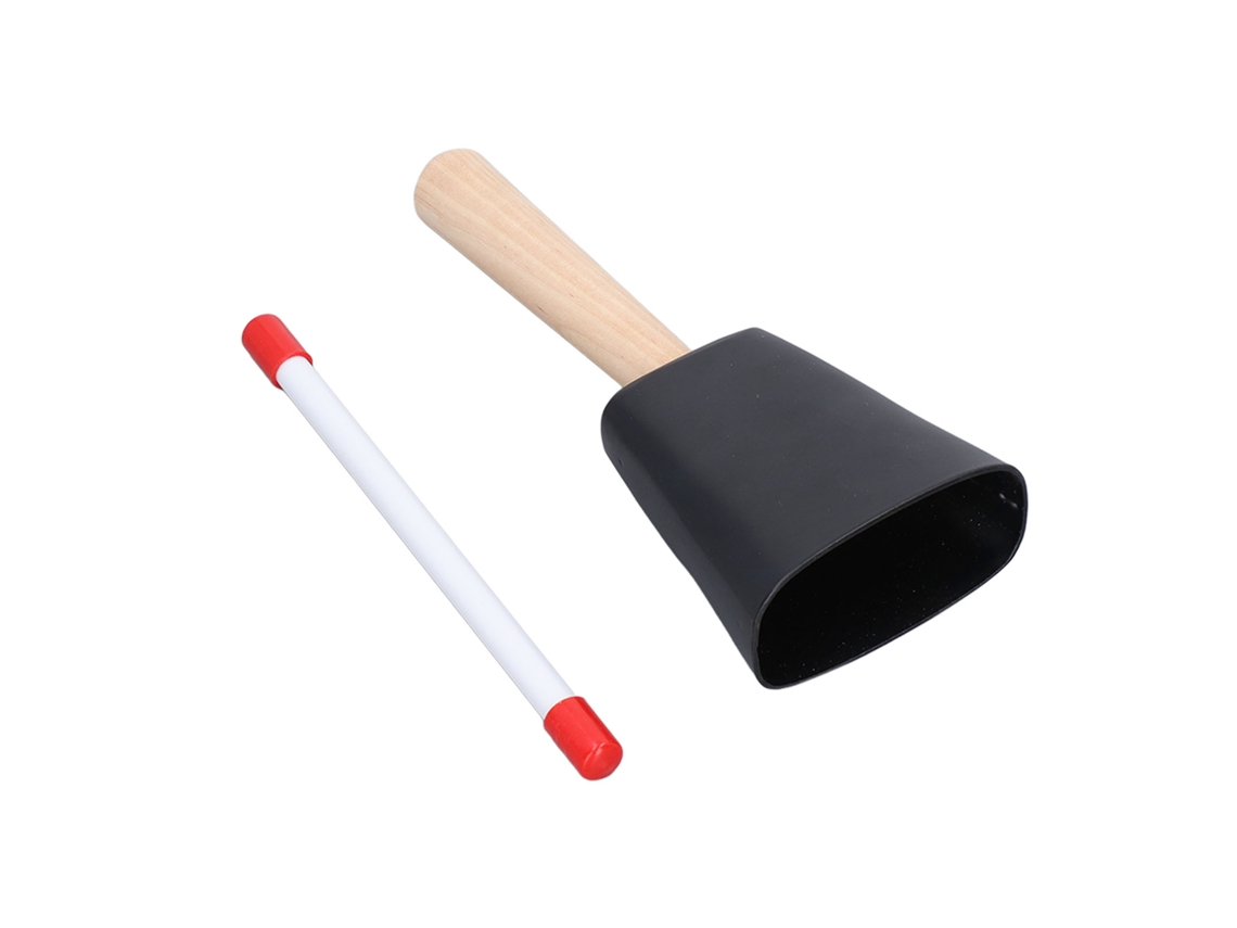 Ats campana de Vaca de Acero Con Mango de Madera, Instrumento Percusivo Musical para Educación Temprana Y Animación