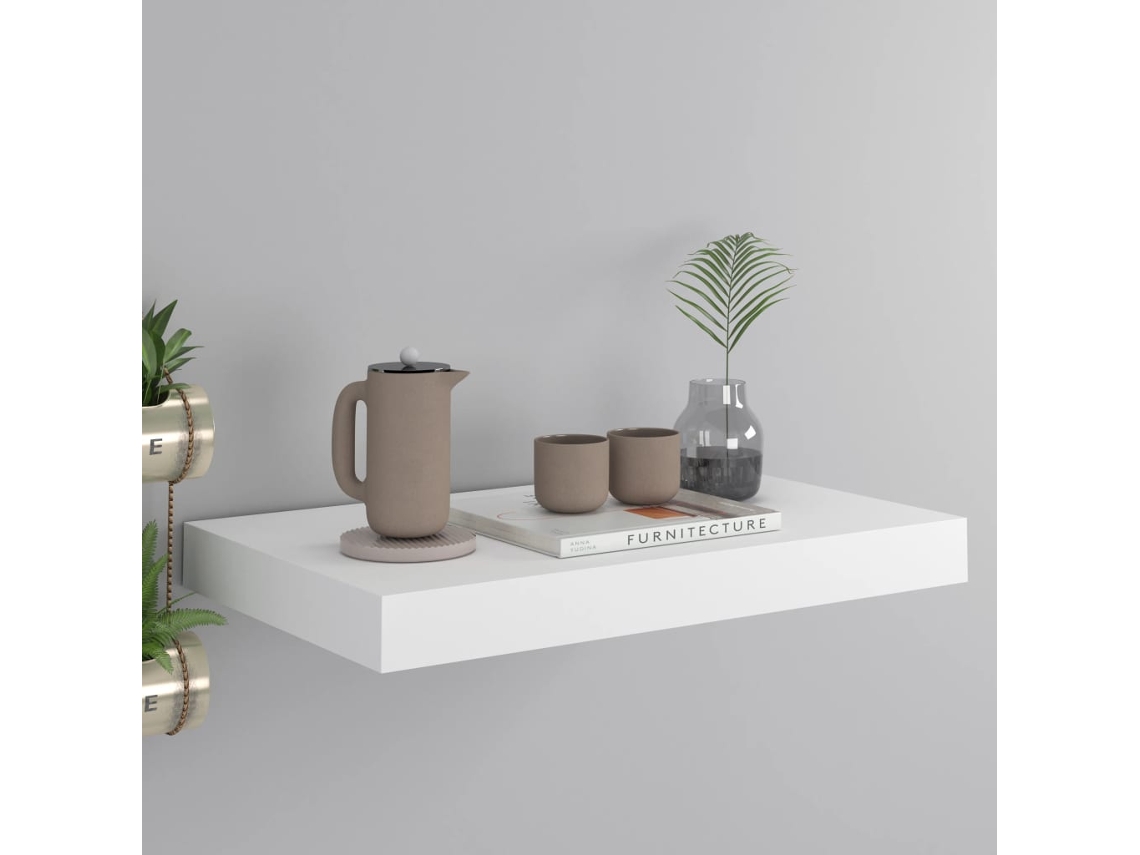 Prateleira De Parede Suspensa 40x23x3,8 Cm Mdf Branco Dkd Home Decor