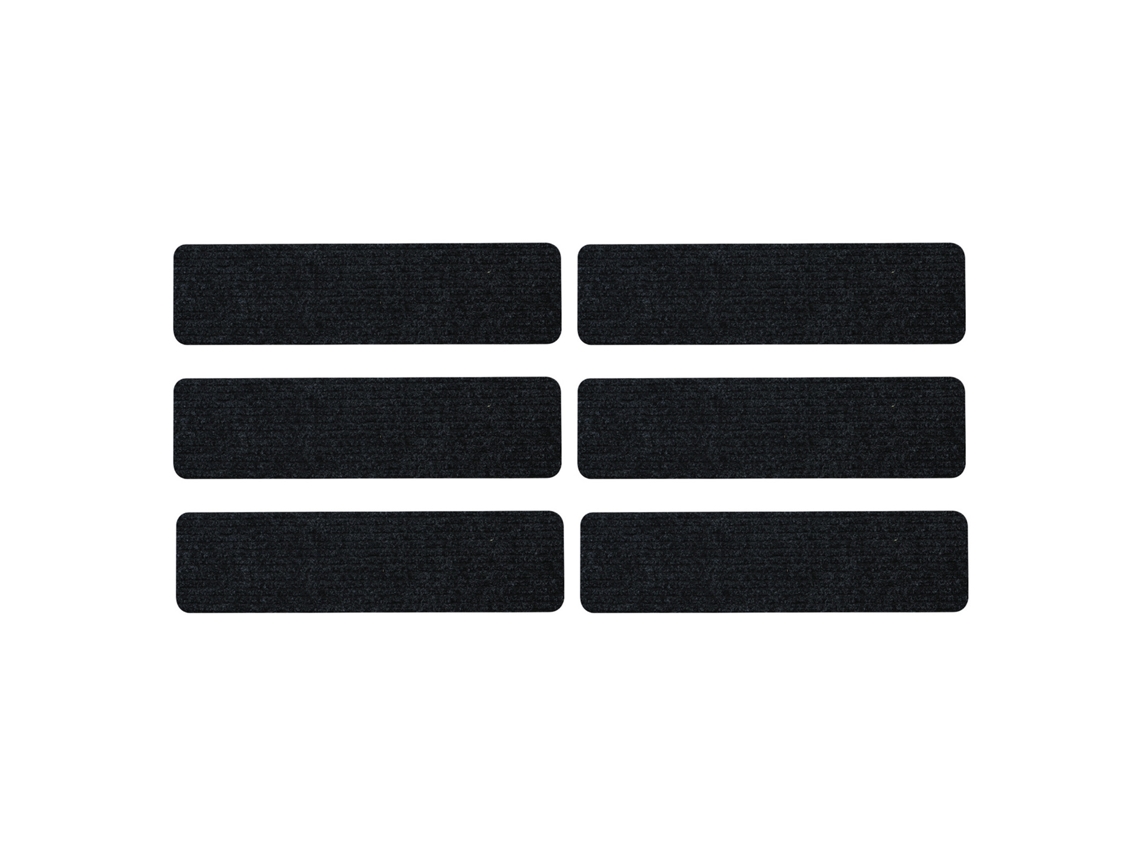 6pcs Tapete de Escada Autoadesivo Reutilizável Preto a B C D e