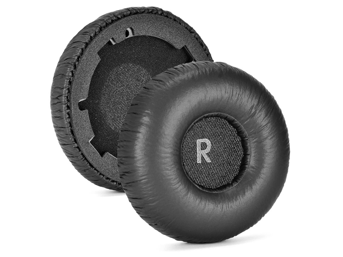 Almofadas Zruxe Para Auscultadores Jbl Tune 600/660 (par, Espuma De Memória, Pele Ecológica, Preto)