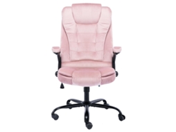 Cadeira de Escritório Veludo Rosa MAISON EXCLUSIVE