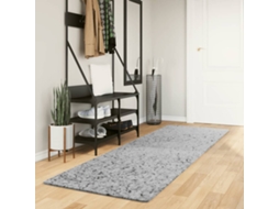 Vidaxl Tapete Shaggy De Pelo Alto Pamplona 80x250 Cm Cinzento
