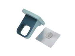 Suporte De Parede Autoadesivo Para Secador Cabelo, Economiza Espaço, Organizador Armazenamento Azul Claro.