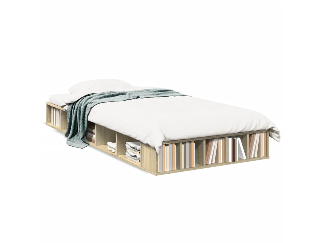 Estrutura de Cama Derivados de Madeira Carvalho Sonoma MAISON EXCLUSIVE 100x200 cm