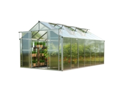 Gfp Invernadero Topas 7 Estrutura De Alumínio 225x449 Cm, Placas Alveolares De 8 Mm, Resistentes Às Intempéries Gfp Garten Freizeitprofi