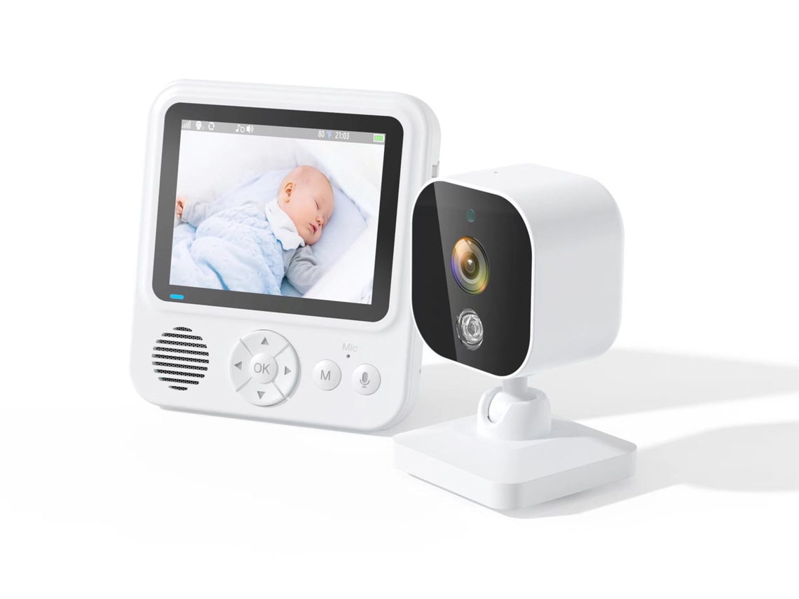 Monitor De Vídeo Com Câmera E Transmissão 2.4g, Babá Eletrônica Com Áudio Bidirecional E Visão Noturna Infravermelha