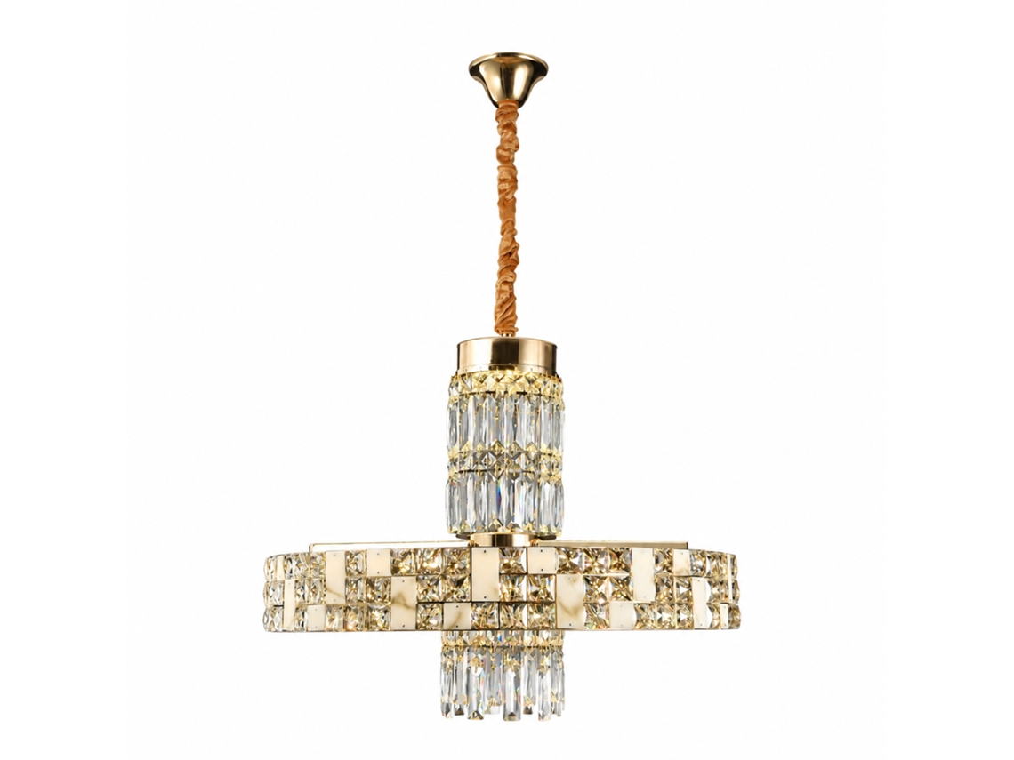 Candeeiro de Teto de Cristal PIBAOGU Asled 687 (dourado)