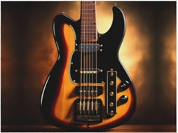 Manta de Flanela Ultramacia Phayah com Estampa Guitarra Instrumental Ideal para Sofá Cama Sala Estar Escritóri