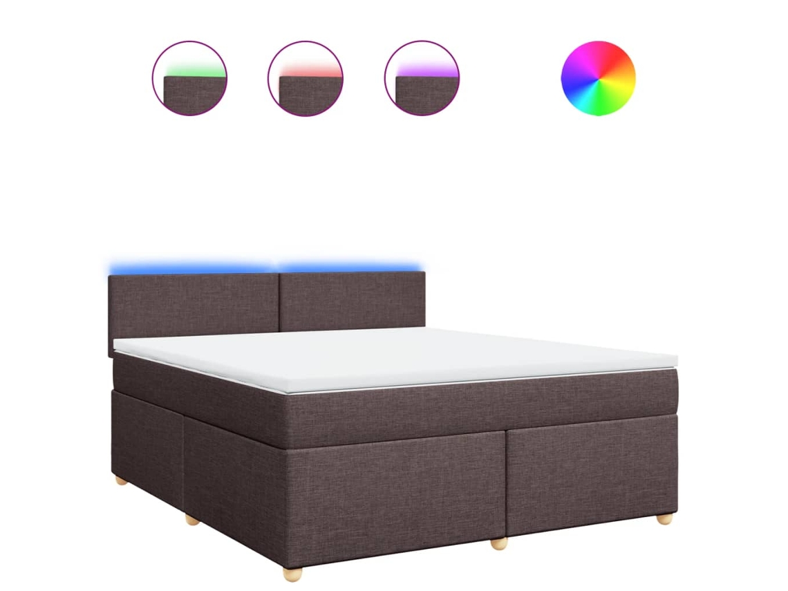 Box Spring Bed, Box Spring Beds Vidaxl Marrom Tecido (180 X 200 Cm)