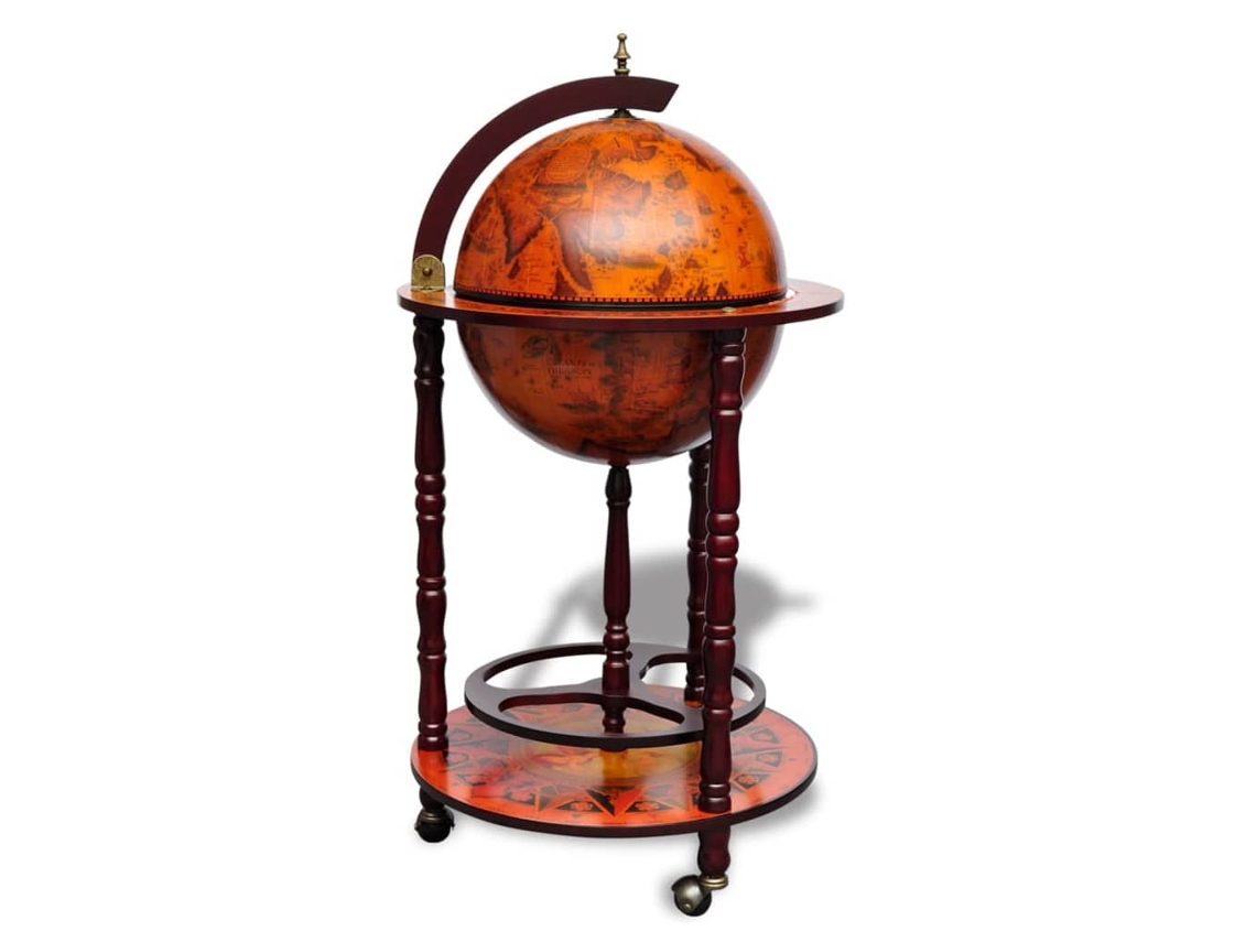Globe Bar, Globe Bars Vidaxl Marrom Madeira (n/a)