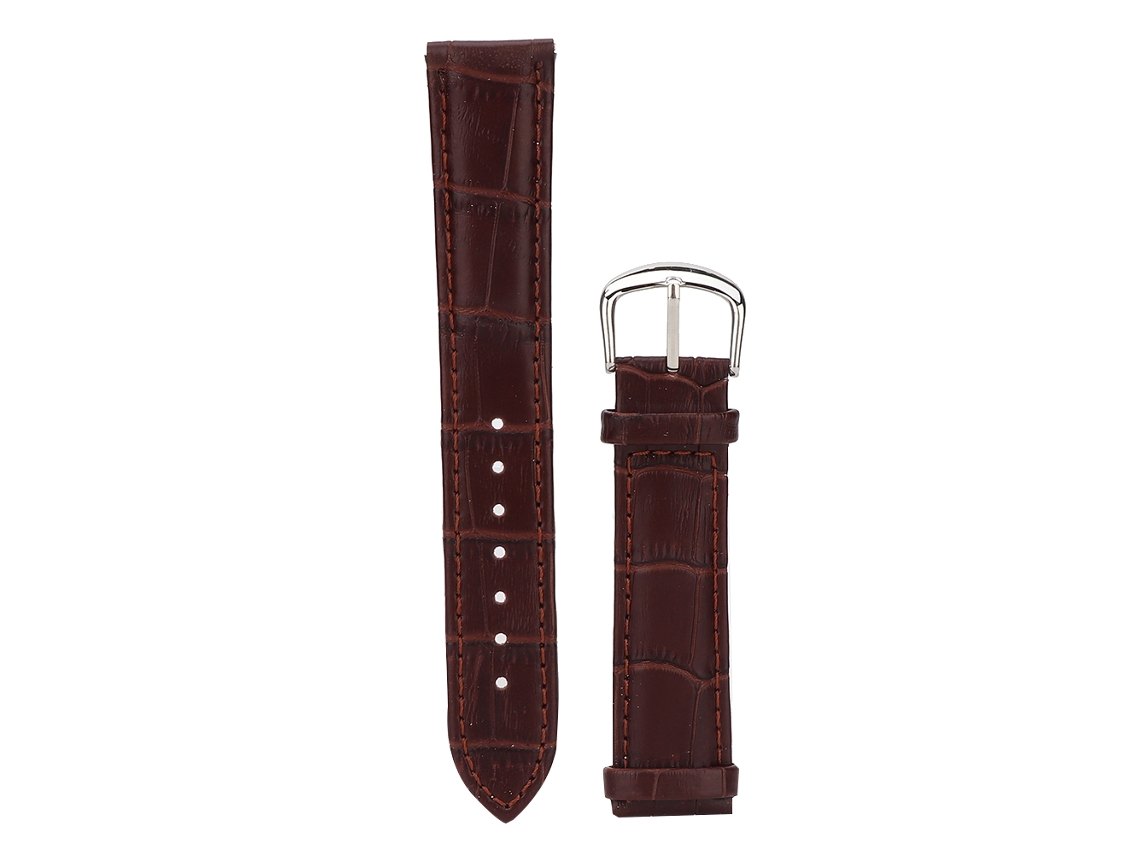 Pulseira de Relógio de Couro Pu com Textura de Bambu e Fivela Metálica Substituição 2pcs