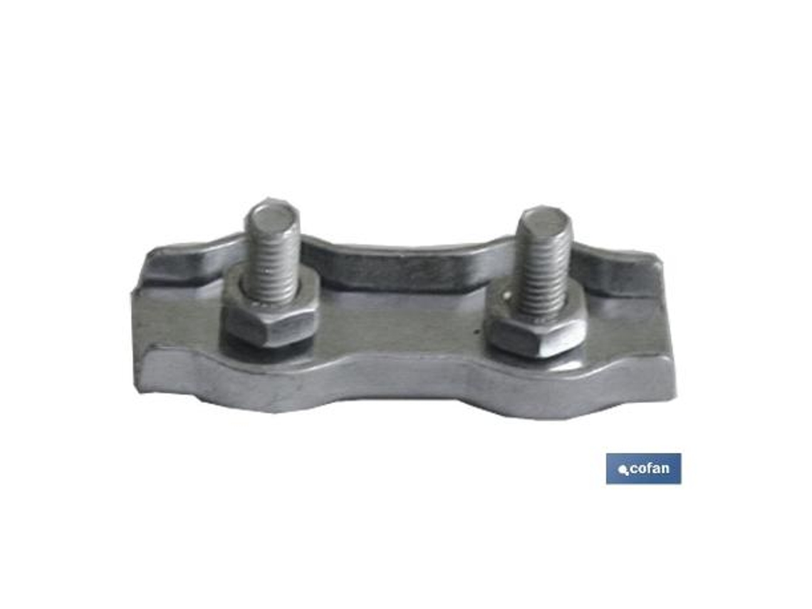 Sujetacables planos doble m-2   caja 200 unid.