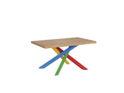 Mesa Extensível 90x160/210 Cm Versalux Pernas Carvalho Descascado 4/b Itamoby