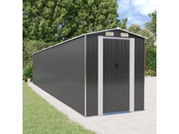 Vidaxl Abrigo De Jardim 192x938x223 Cm Aço Galvanizado Antracite