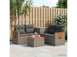 Vidaxl Conjunto De Sofás 6 Unid. Cinza E Cinza Escuro