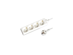 Base Múltipla 4 Plugues Cabo De 1,5m 3x1mm Branco Gsc 0000002