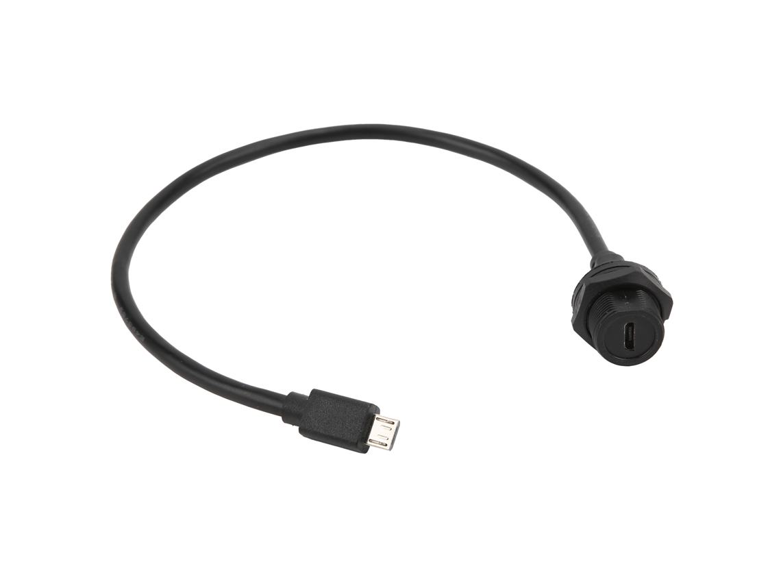 Tomada Micro USB IP67 com cabo 0.3m