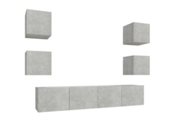 Tv Cabinet Set, Tv Cabinet Sets Vidaxl Cinzeto Madeira Processada (n/a)