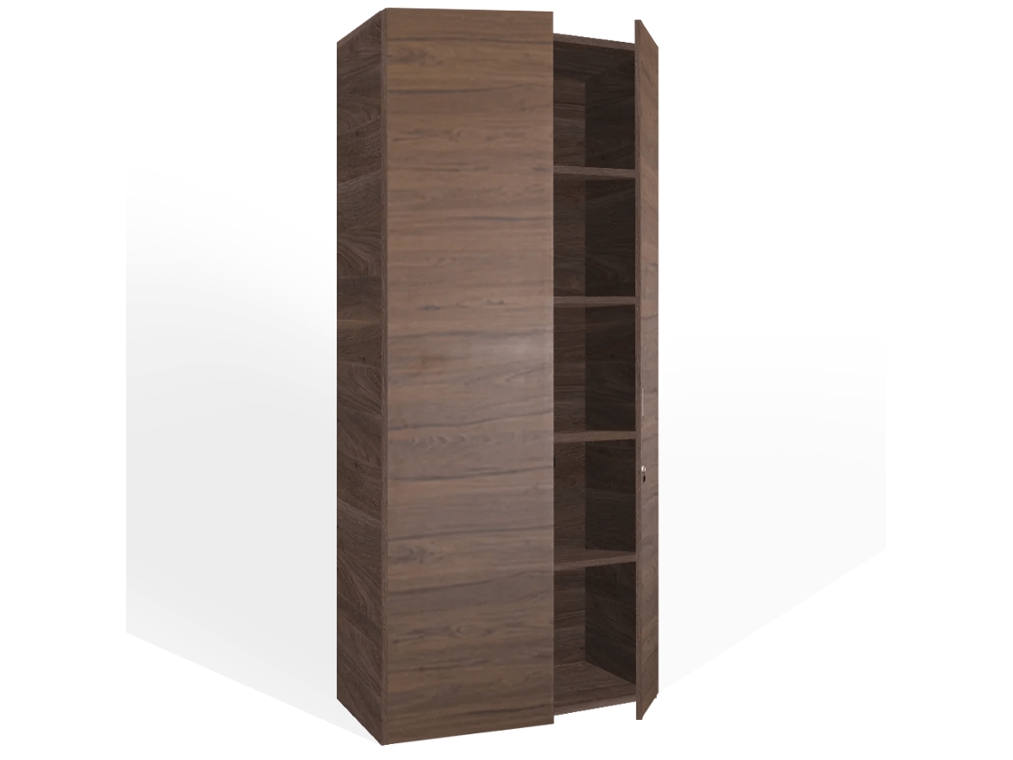 Armário de arquivo com portas. 5 prateleiras. 200 x 90 x 40 cm. Noz. OFILIKE