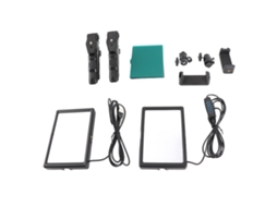 Kit De Iluminação Para Escritório Andoer 2 Peças Luz Led Com Tripé Ajustável 3200-5600k 14 Níveis De Brilho Com Difusor