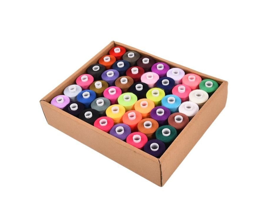 Conjunto de Linha de Costura de Poliéster de 1000 Jardas 42 Cores Bric Bordado Carretel HURRISE