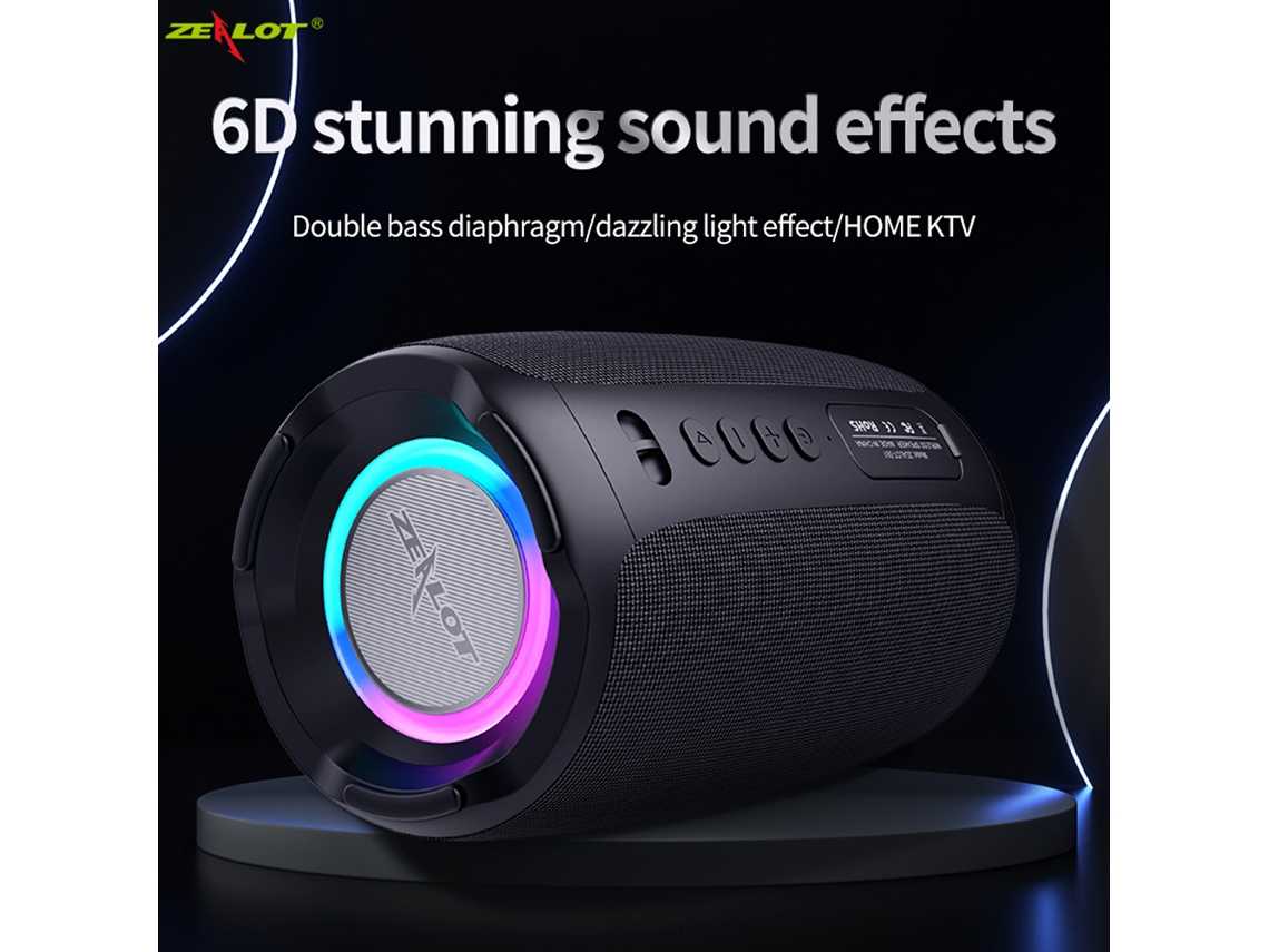 Caixa De Som Bluetooth S61 Com Rádio Fm