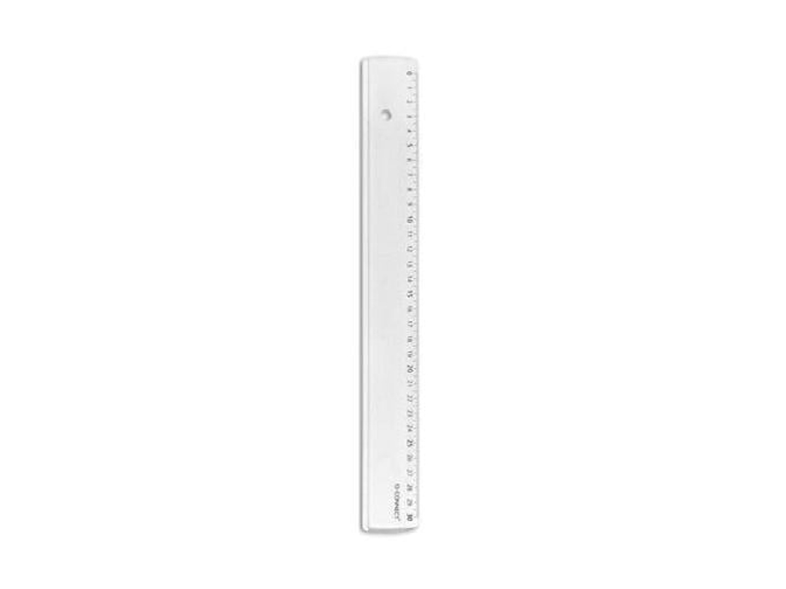 Régua Q-Connect 30 Cm Plástico Transparente