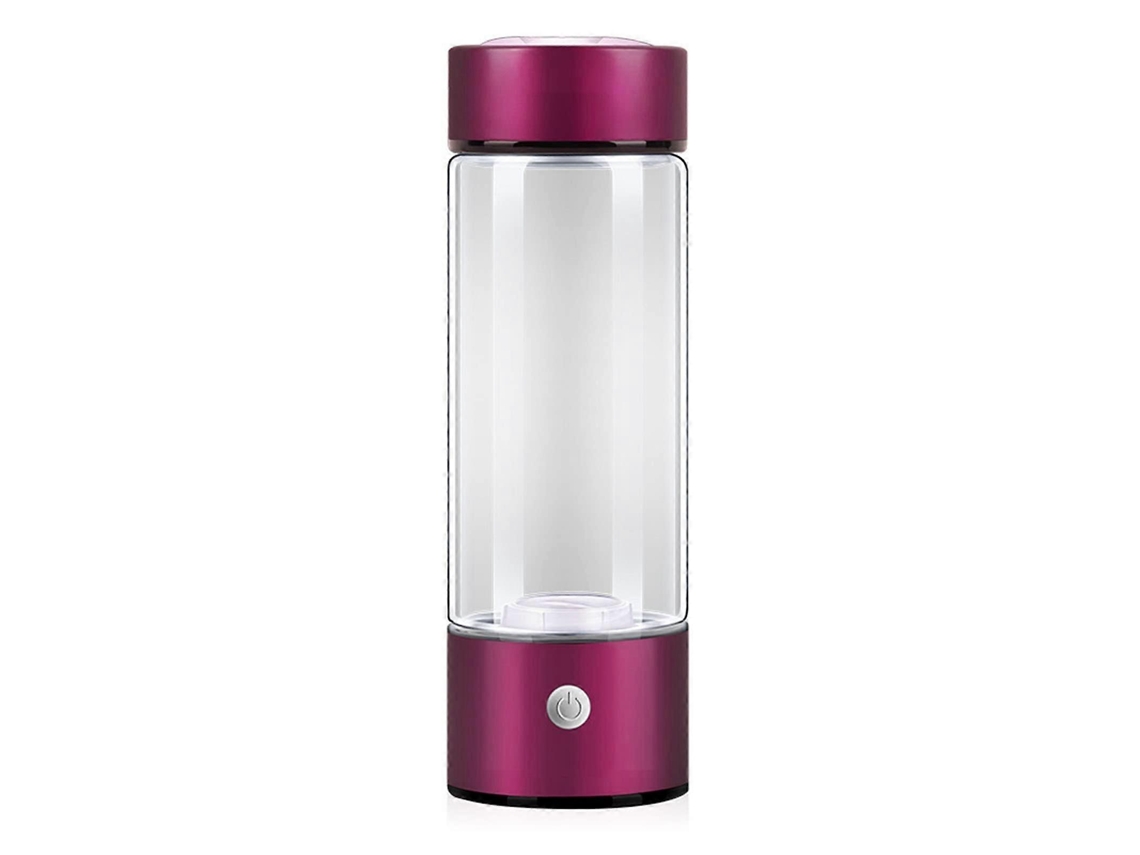 Garrafa De Água Hidrogenada De Vidro De 420ml Com Tecnologia Spe Pem, Ideal Para Uso Doméstico E Viagens, Na Cor Rosa.