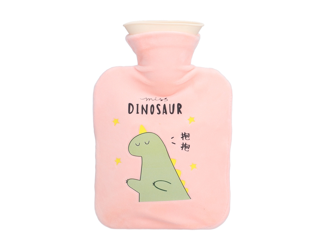 Botella de Água Quente 1000ml Espessa e Hermética Bolsa Aquecedora para Mãos e Pés Alívio de Dor Inverno Rosa