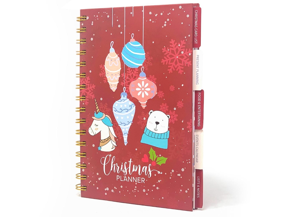 Caderno de Natal Tamanho A5 para Planeamento