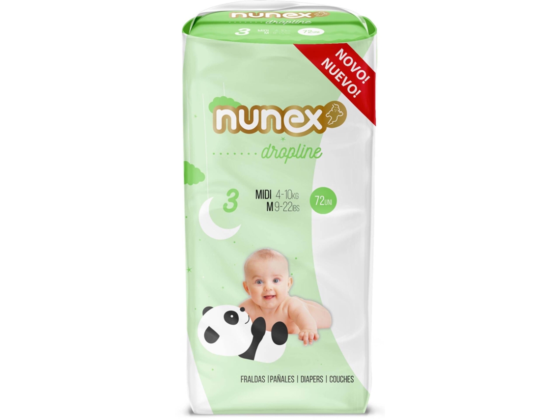 Fraldas Dropline 4-10kg T3 Nunex