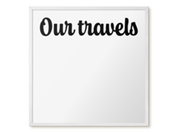 Magnetic Glass Board Our Travels For The Hall Espelharte (50x50 Cm)