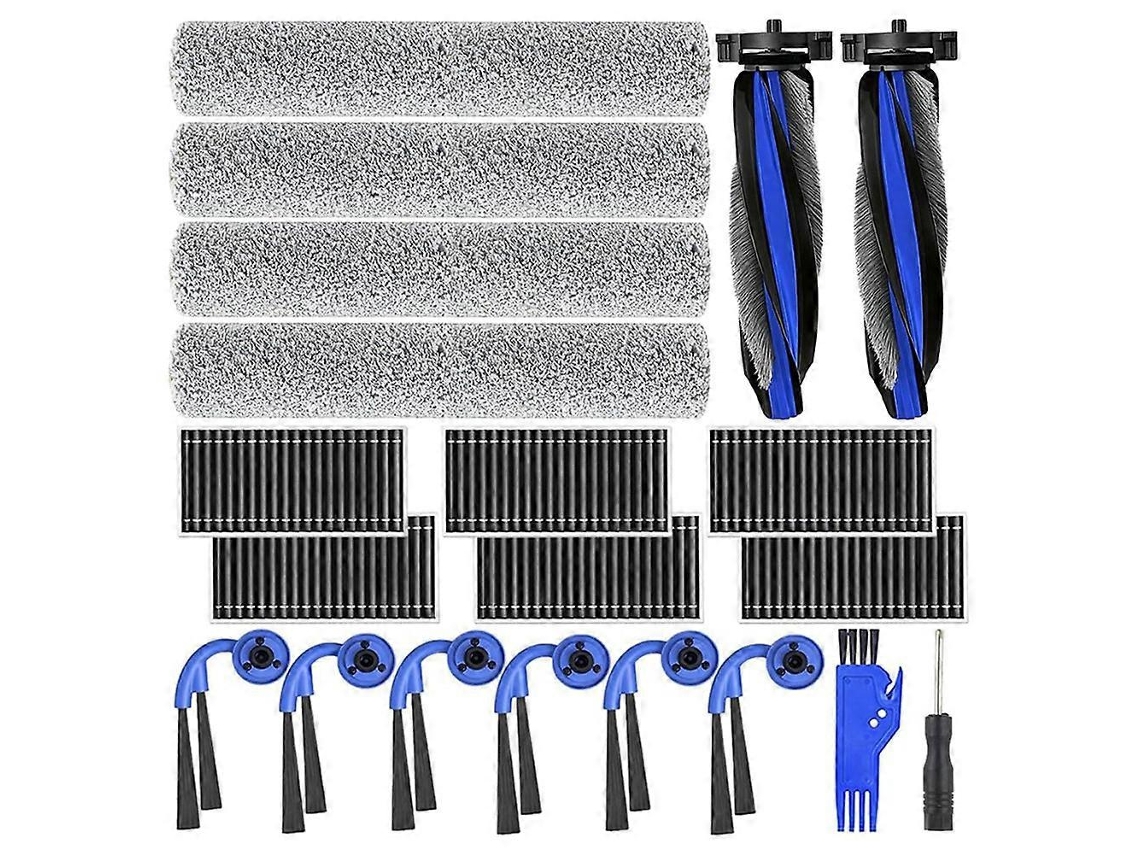Para Ecovacs Deebot T90 Pro Omni/x9s Pro Omni/x12 Omnicyclone, 2 Escovas Principais, 4 Esfregões De Rolo, 6 Filtros Hepa, 6 Escovas Laterais