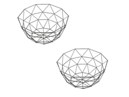 Rebe cesta de Frutas de Hierro Multifuncional Metal Fruit L Con Diseño Geométrico para Almacenar Frutas Verduras Y Decoración de Cocina