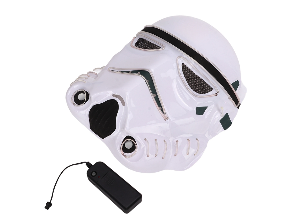 Mali máscara Led Brilhante de Halloween para Festa de Cosplay e Fantasia Cor Azul Claro