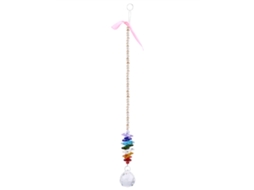 Pingente de Cristal K9 com Arco íris para Decoração de Janela, Lustre e Diy, 33cm | S/MARCA