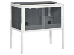 Gaiola Hamster 2 Casinhas Acessórios 82x45x81cm Cinza