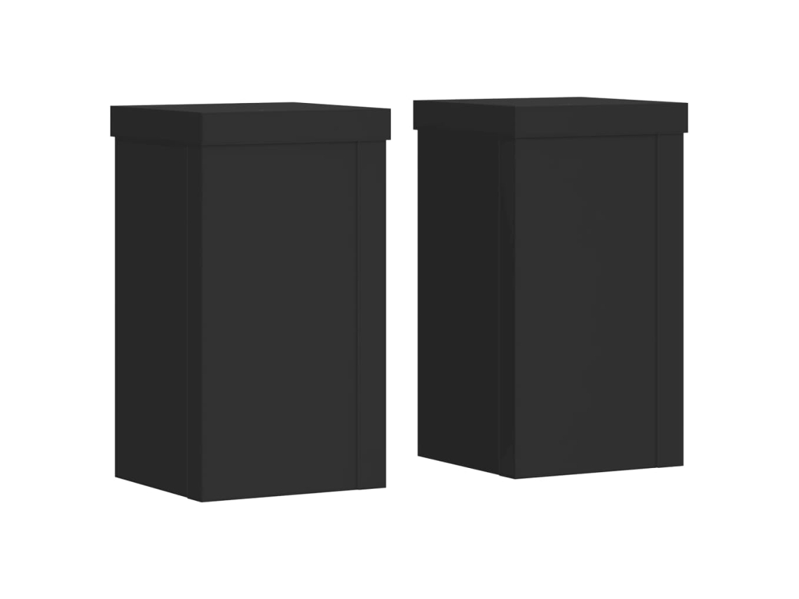 Plant Stand, Plant Stands Vidaxl Preto Madeira Processada (10 X 10 X 18 Cm)